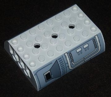 Lego Slope, Curved 6 x 8 x 2 Double with SW Star Destroyer Escape Pod Pattern on Both Sides (Stickers) - Set 6211