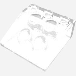 Lego Brick Sloped 33° 3 x 3 / Trans-Clear