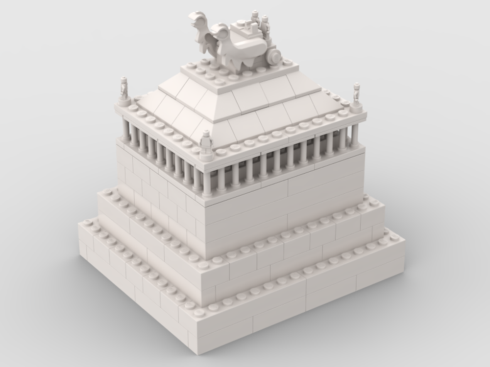 Lego Mausoleum at Halicarnassus, Wonder of the World, overworked version