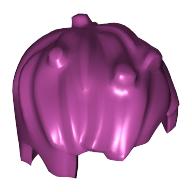 Lego Hair Short, Messy / Magenta