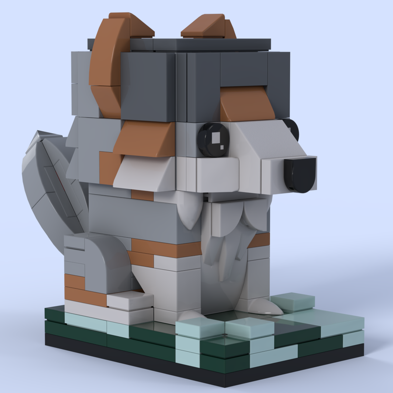 Lego Gray Wolf Brickheadz