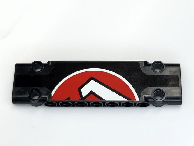 Lego Technic, Panel Plate 3 x 11 x 1 with Red and White Partial '41' in Circle Pattern Left (Sticker) - Set 42066