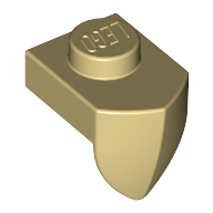 Lego Plate Special 1 x 1 with Vertical Tooth / Tan