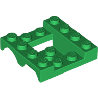 Lego Vehicle Base 4 x 4 x 1 1/3 with Wheel Arches, 2 x 2 Recessed Center and Hole / Green