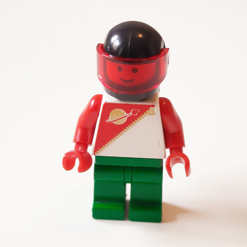 Lego Futuron Spaceman, Red and Green with Airtanks and Trans-Red Visor