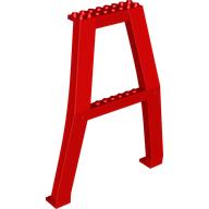 Lego Support Crane Stand Double with Studs on Cross-Brace / Red