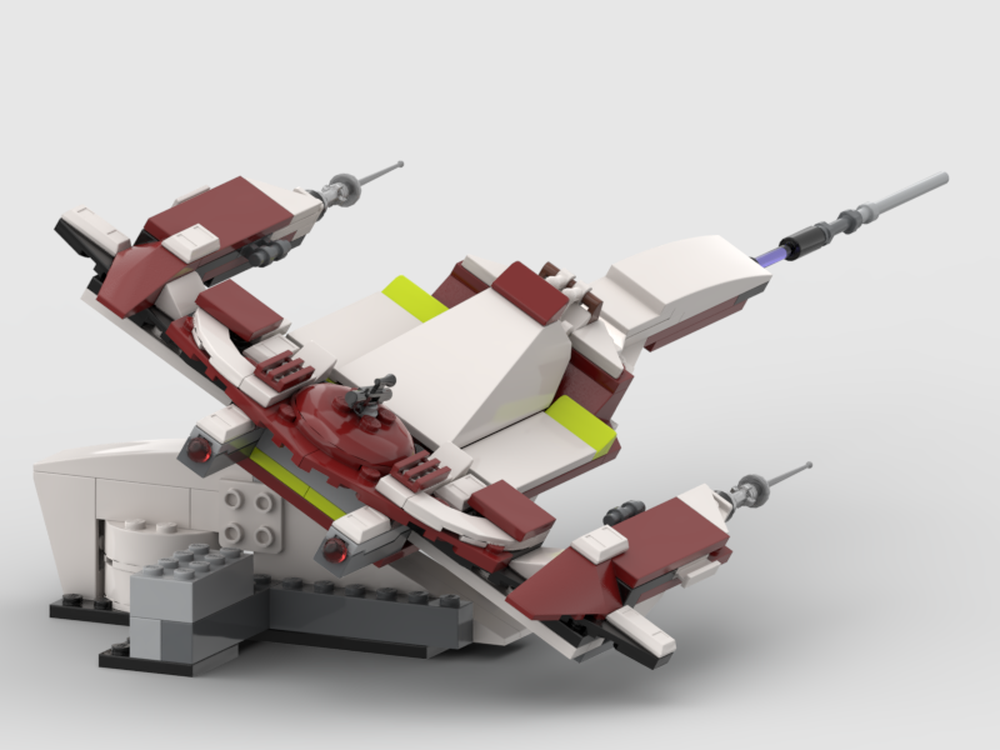Lego republik tank 75342 to N-1 starfighter with stand