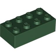 Lego Brick 2 x 4 / Dark Green
