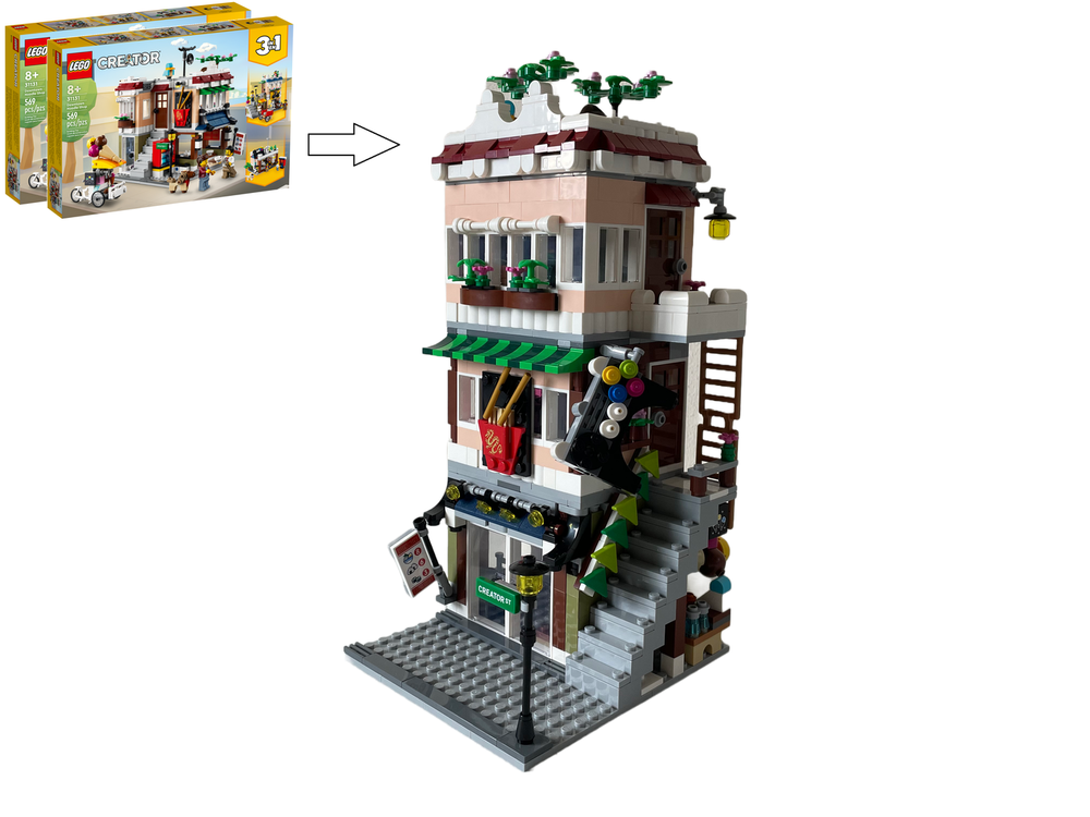 Lego Noodle Shop & Arcade Modular Alternate build (2x 31131)