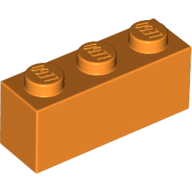 Lego Brick 1 x 3 / Orange
