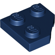 Lego Wedge Plate 2 x 2 Cut Corner / Dark Blue