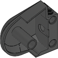 Lego Animal / Creature Body Part, Dinosaur Body Quarter with Pin Holes / Black