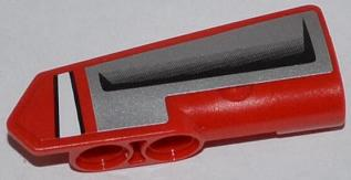 Lego Technic, Panel Fairing #21 Very Small Smooth, Side B with White Line and Air Intake Pattern (Sticker) - Set 42011