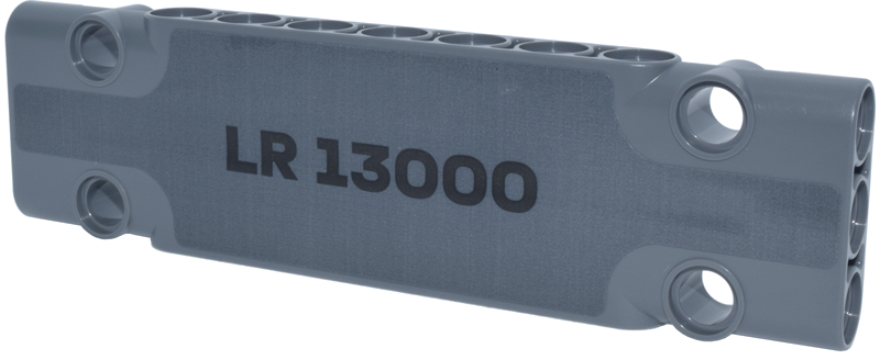 Lego Technic, Panel Plate 3 x 11 x 1 with Black 'LR 13000' on Dark Bluish Gray Background Pattern (Sticker) - Set 42146