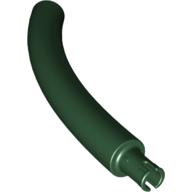 Lego Animal Body Part / Plant, Tail / Neck / Branch / Trunk, Middle Section with Pin, Round Pin Hole / Dark Green
