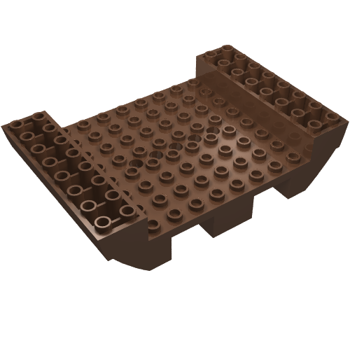 Lego Boat Hull Section, Small Middle 8 x 12 / Brown