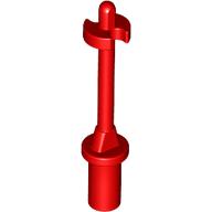 Lego Bar 3L with Handle, Stop Ring and Side Stops (Minifig Ski Pole) / Red