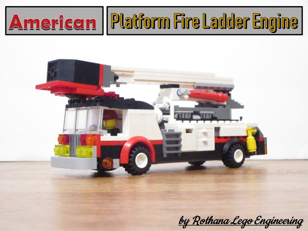 Lego American Platform Fire Ladder Truck