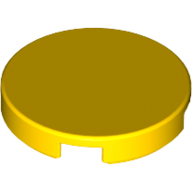 Lego Tile Round 2 x 2 with Bottom Stud Holder / Yellow