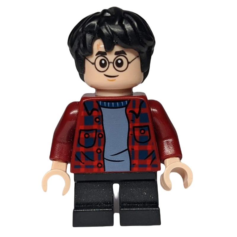 Lego Harry Potter, Open Dark Red Shirt, Short Black Legs