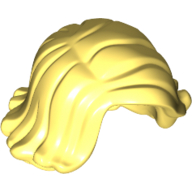 Lego Hair Mid-Length Swept Sideways / Bright Light Yellow