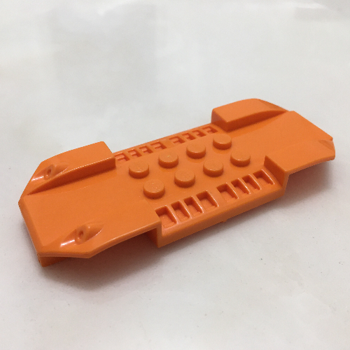 Lego Vehicle Body, Base Fast Food Racer 4 x 10 with Headlights and Side Vents / Orange