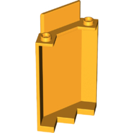 Lego Panel 3 x 3 x 6 Corner Wall without Bottom Indentations / Bright Light Orange