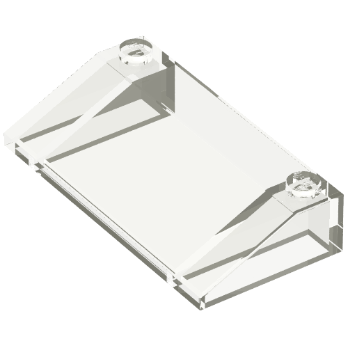 Lego Brick Sloped 33° 3 x 6 / Trans-Clear
