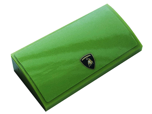 Lego Slope, Curved 2 x 4 x 2/3 with Bottom Tubes with Lamborghini Logo Pattern (Sticker) - Set 76899