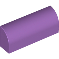 Lego Brick Curved 1 x 4 x 1 1/3 No Studs / Medium Lavender
