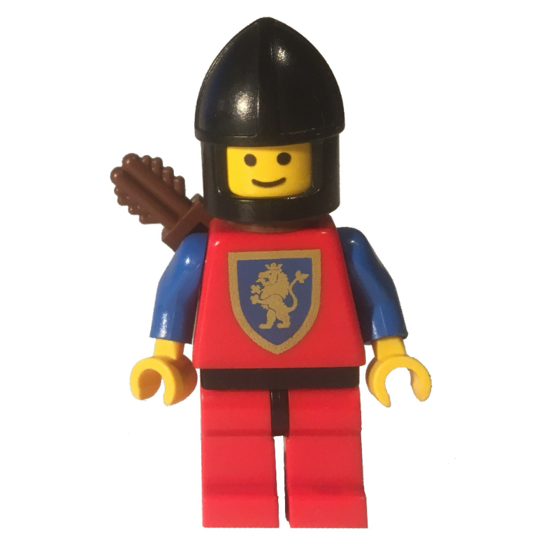 Lego Archer (Crusader Lion) - Red Legs, Black Chin-Guard