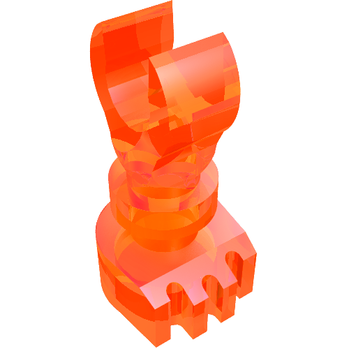 Lego Leg Skeleton / Trans-Neon Orange