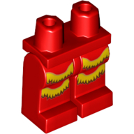 Lego Hips and Red Legs with Yellow Tassels Print / Red