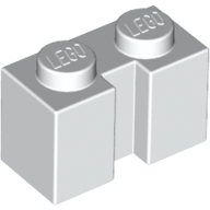 Lego Brick Special 1 x 2 with Groove / White