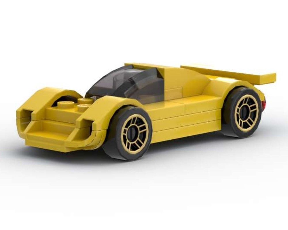 Lego Yellow Porsche Car