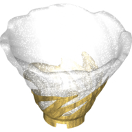 Lego Cone Reverse, Spinner, with Marbled Glitter Trans-Clear Pattern