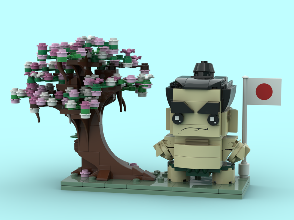 Lego Japan - Sumo Wrestler and Blossom Tree
