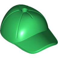 Lego Hat / Cap Short Curved Bill with Seams and Hole on Top / Green