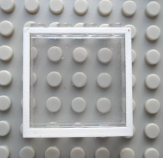 Lego Modulex Window 1 x 4 x 4 with White Border Print