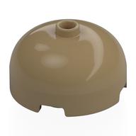 Lego Brick Round 3 x 3 Dome with Center Stud / Dark Tan