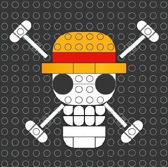 Lego Jolly Roger Mosaic
