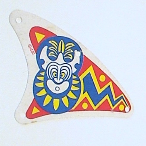 Lego Sail, Triangular, Curved with Islander Print