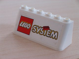 Lego Windscreen 2 x 6 x 2 with LEGO System Logo Pattern (Sticker) - Sets 3308 / 3309