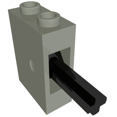 Lego Pneumatic Switch with Top Studs / Light Gray