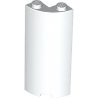 Lego Cylinder Quarter 2 x 2 x 5 (Wall) / White