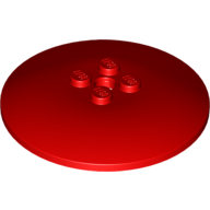 Lego Dish 6 x 6 Inverted (Radar) with Solid Studs / Red