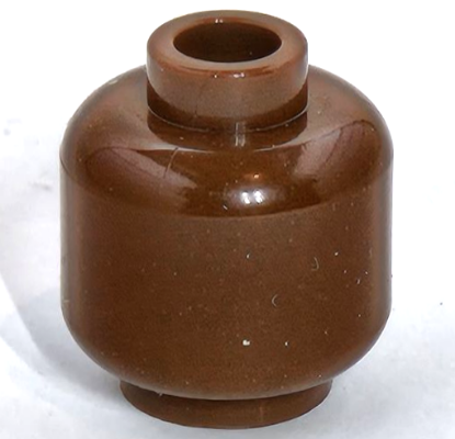 Lego Minifigure, Head (Plain) / Brown