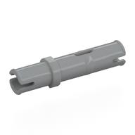Lego Technic Pin Long without Friction Ridges, with Anti-Roll Notch / Light Bluish Gray