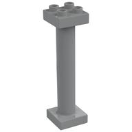 Lego Duplo Support Column 2 x 2 x 6 Round with Open Latticed Back / Light Bluish Gray