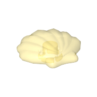 Lego Clikits Icon, Shell 2 x 2 with Pin / Trans-Fire Yellow